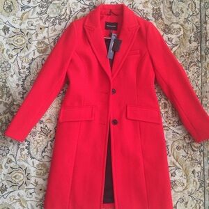 BCBGMaxAzria Bold Red Pea Coat wool
Blend new $398 fit for small s